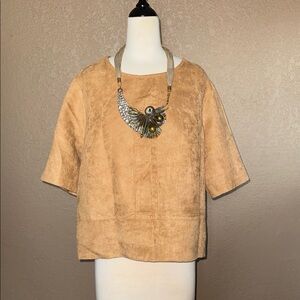 Fabulous BCBGeneration Faux Suede Blouse